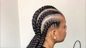 If your real hair isn't red, simply ask your stylist to tuck the ends of your natural hair during the braiding. How To Do 5 Straight Back Feed In Braids Using Janet Collection Braiding Hair Youtube