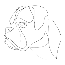 Black And White Boxer Dog Tattoo Ideas Boxer One Line Dog Art By Addillum Dog Line Art Dog Line Drawing Boxer Dogs Art