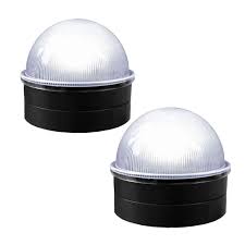Classy Caps Black Chainlink Summit Solar Post Cap Led Post Cap 2 Pack Ch2233b The Home Depot