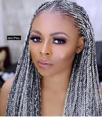 Check out our gray braiding hair selection for the very best in unique or custom, handmade pieces from our hair extensions shops. Would You Rock This Colour Of Hair Grey Hair Braids Grey Box Braids Braided Hairstyles