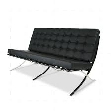 Sofa with the back and armrest frame in solid walnut canaletto wood, coated with fibre, and the one of the seat in profiled steel black painted covered in solid walnut canaletto wood. Barcelona Sofa Dreisitzer In Schwarz Modecor Hochwertige Designkl 1 099 00