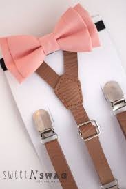 Ensemble Porte Jarretelles Noeud Papillon Par Sweetnswag Peach Bow Tie Leather Suspenders Suspenders