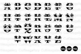Download Flourish Split Letters Svg Monogram Svg Graphic By Cutfilesgallery Creative Fabrica PSD Mockup Templates