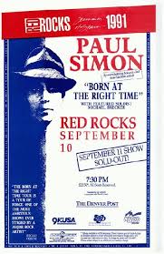Paul Simon Denver 1991 Music Concert Posters Vintage Concert Posters Concert Posters
