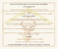 Restaurants Mauritius La Bonne Chute Special Restaurant Menu For November Restaurants Mu La Bonne Chute Restaurant Bar Seafood Restaurant Mauritius Food Pineapple Cocktail