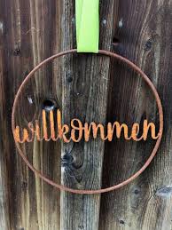 Edelrost Metallring Willkommen D27 Metalldesign Kattner Metall Ring Edelrost Metall Design