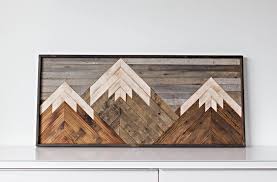 Shop cultivo geometric wood wall art. Mountain Art Piece Made From Reclaimed Barnwood May Be Customized To Any Size Or Color Specificatio Reclaimed Wood Wall Art Wood Wall Art Reclaimed Barn Wood