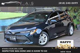 Got our first hatchback in today galactic aqua mica with the moonstone interior it s pretty awesome toyota. Sold 2019 Toyota Corolla Hatchback Se In Glendale
