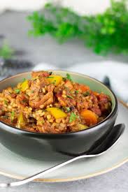 Low Carb Jambalaya Dieses Gericht Ist Mit Konjak Reis Gekocht Rezept Jambalaya Einfache Gerichte Rezepte