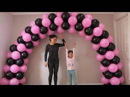 How To Make Balloon Arch Without Stand Youtube Balloon Decorations Party Baby Shower Balloon Arch Diy Birthday Decorations