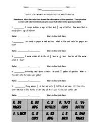 Students Will Write A Proportion And Solve To Find The Unit Rate Using Unit Rate The Unit Fractions