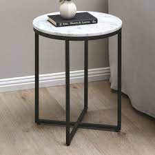 Stella round italian carrara white marble coffee table with walnut legs, 31by the bianco collection(5). Temple Webster 40cm White Serena Round Italian Carrara Marble Side Table Reviews