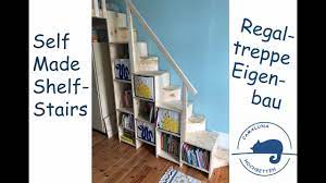 Leitern statt treppen nehmen kaum platz weg und sind preiswert. Regaltreppe Selbst Gebaut Stair Shelf Or Shelf Stair Anyway Youtube