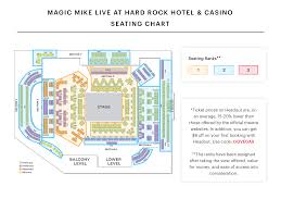 club domina seating chart magic mike live at hard rock