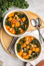 Sweet Potato Kale Soup Recipe Cozy Healthy From My Bowl Recipe Sweet Potato Kale Kale Soup Soup Recipes