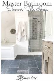 The new traditional master bathroom reveal. Diy Elegant Farmhouse Master Bathroom Shower Tile Floor Ideas Lehman Lane