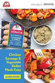 Delicious and healthy homemade chicken apple sausage is super easy, quick, and great for any meal! Chicken Sausage Vegetable Skillet Health Dinner Recipes Hearty Meals Food