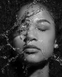 Wet Woman Water Portrait Photography Black And White Photography Portraits Wet Portrait Face Photography
