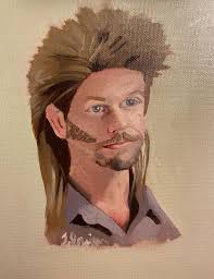 Joe Dirt (2022). Oil painting
