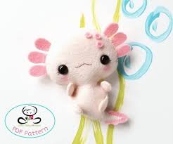 Amby The Axolotl Pdf Pattern Axolotl Plush Diy Nursery Etsy Sewing Stuffed Animals Diy Nursery Decor Felt Crafts