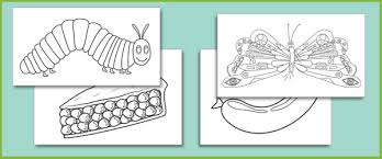 00 0 0 00 0 00 0 o. Early Learning Resources The Very Hungry Caterpillar Colouring Sheets