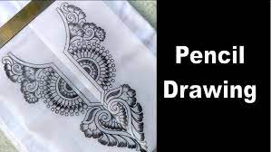 Neckline sketch for hand emroidery design.neck design patterns Jana Art Pencil Drawing Salwar Kameez Neck Design Facebook