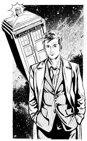 Tenth Doctor Coloring Page Doctor Who Doctor Who Fan Art Doctor Who Art Coloring Books