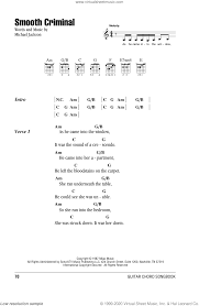 Jackson Smooth Criminal Sheet Music For Guitar Chords Pdf
