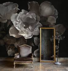 Diana Watson Back To The Wall Mural D Argento By Diana Watson Dark Moody Floral Painting With Images Floral Wallpaper Mural Wallpaper Flower Wallpaper