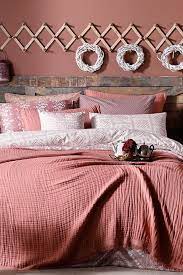 english home pure folk muslin cift kisilik yatak ortusu takimi 200x220 cm tarcin trendyol yatak yatak ortusu folk