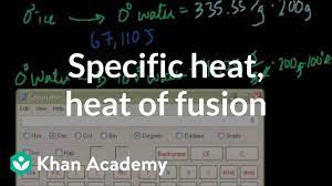 Specific Heat Heat Of Fusion And Vaporization Example Video Khan Academy