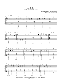 More sheet music pdf free Let It Be By The Beatles Piano Sheet Music Intermediate Level