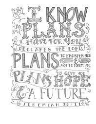 The calling of jeremiahcoloring page. Jeremiah 29 11 I Know The Plans Bible Verse Printable Hand Etsy