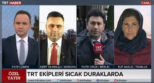Trt haber izle seçeneğimiz ile trt haber'in canlı yayınını akıllı cihazlarınızdan yüksek kalitede, kesintisiz, donma stresi olmadan takip edebilirsiniz. O Xrhsths Trt Haber Canli Sto Twitter Moskova Berlin Libya Berlin Zirvesi Surecinde De Sicak Noktalardan Son Dakika Gelismeleri Turkiye Nin Haber Ekrani Trthaber De Https T Co 7aotikvmct Https T Co S24f4tugrd