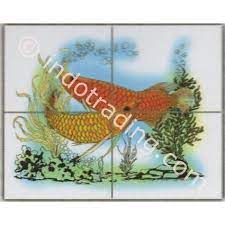 Jual Keramik Panel Dinding Gambar Ikan Arwana 1 Ukuran 50x40cm Bangunan Maju Jaya Depok Depok Indotrading