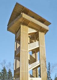 Lookout Tower Quebec Photo By Hubertus Punzmann Nordic Wood Structures Aussichtsturm Coole Baumhauser Architektur