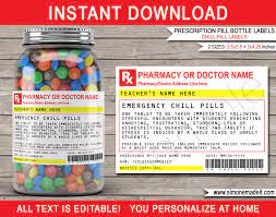 They also work well as prank or joke gifts for doctors, nurses, pharmacists or anyone in the. 13 Prescription Labels Wine Bottle Labels Pill Bottle Labels Chill Pills Ideas Pill Bottles Prescription Chill Pill