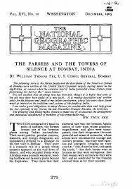 Geographic article on Indian Parsees