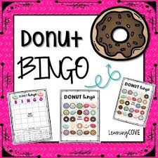 Types Of Bingo Games To Play Donut Bingo There Are Two Types Of Bingo Games Provided You May Have Students Write The Words On Their Own Bingo Cards An Bingo Bonus Donut Games Bingo Cards