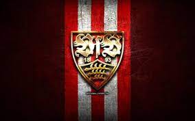 Home vector logos sports vfb stuttgart 1960 logo vector. Download Wallpapers Stuttgart Fc Golden Logo Bundesliga 2 Red Metal Background Football Vfb Stuttgart German Football Club Fc Stuttgart Logo Soccer Germany For Desktop Free Pictures For Desktop Free