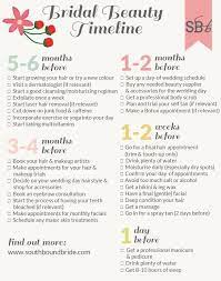 Bridal Beauty Timeline Bridal Beauty Timeline Wedding Schedule Wedding Checklist Timeline