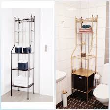 Ikea Hack Ronnskar Bathroom Shelves Painted Gold With Spraypaint Ikea Raf Ev Dekorasyonu