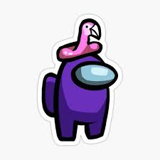 Among Us Purple With Flamingo Sticker By Nikoru In 2020 Cute Stickers Iphone Wallpaper Vintage Preppy Stickers