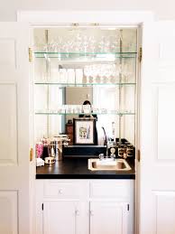 Whether complemented by our glass shelves or standing alone, our custom glass mirrors provide the perfect mirror solution for your bar. Two Ellie Living Room Bar Home Bar Designs Glass Shelves