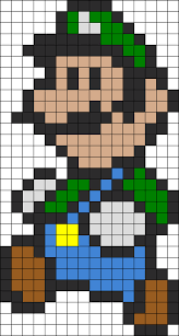 Luigi Mario Bros Perler Bead Pattern Bead Sprites Characters Fuse Bead Patterns Perler Bead Mario Pony Bead Patterns Perler Bead Art