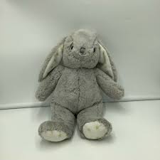 Cloud B Dreamy Hugginz Gray Bunny Rabbit Plush Soft Toy White Ears Gold Star 14 Cloudb Rabbit Plush Dinosaur Stuffed Animal Grey Bunny