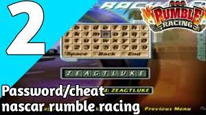 Options > save and load , kemudian geser anak panah akan terdapat tempat password, setiap kamu memasukkan cheat nascar rumble racing ps2 tekan enter. Buat Password Cheat Untuk Membuka Mobil Dan Jalanan Nascar Rumble Racing Ps2 Youtube