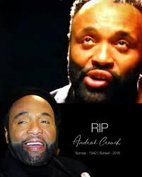 Andraé Edward Crouch was an American gospel singer, songwriter, arranger,  record producer and pastor.