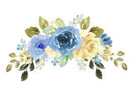 Hand Painted Blue Watercolor Flower Png Transparent Acuarela Floral Flores Acuarela