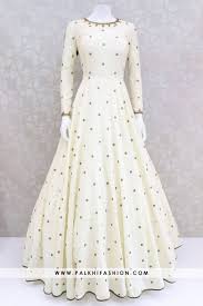 Designer Off White Hand Work Indian Outfit With Appealing Style In 2020 Dress Indian Style Designer Anarkali Dresses Indian Gowns Dresses